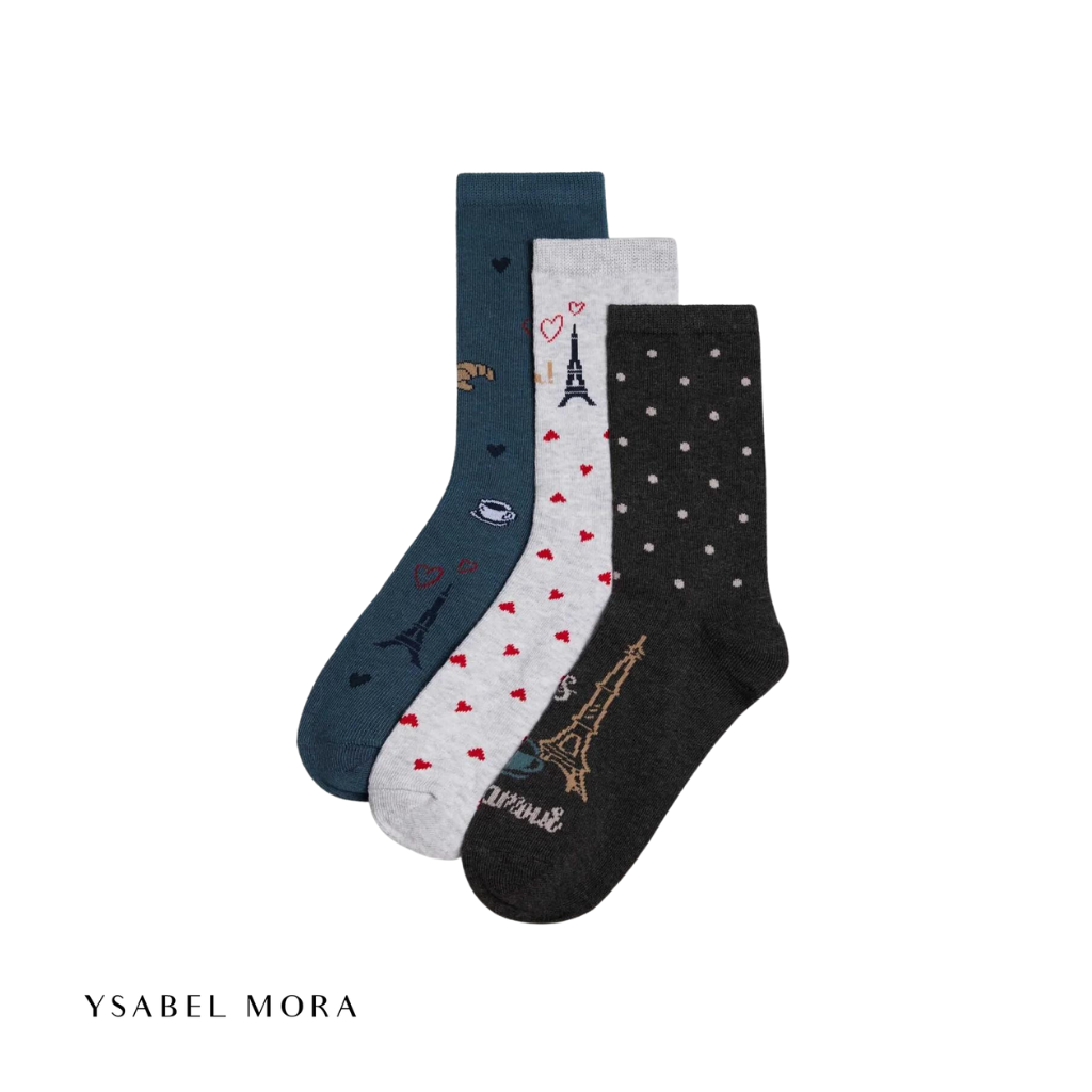 Calcetines mujer Paris pack 3 12871 - Ysabel Mora