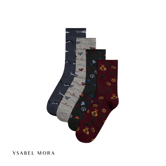Calcetines sin puño pack de 4 - Ysabel Mora