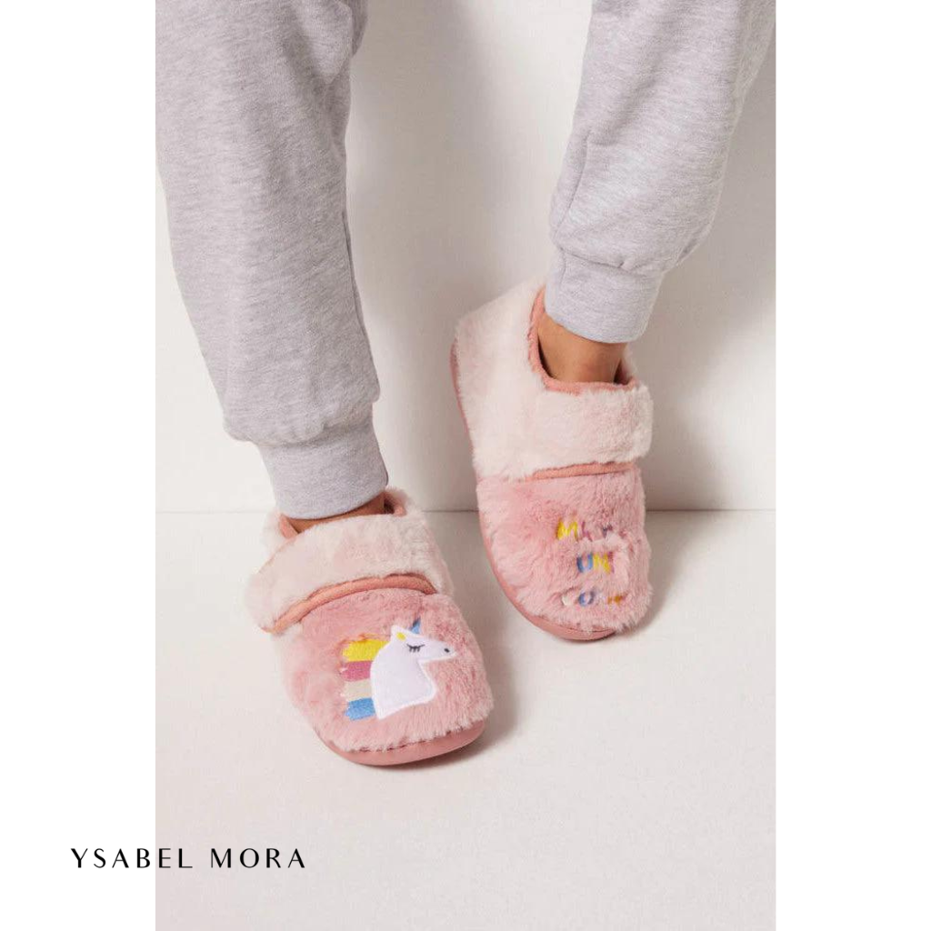 Zapatillas de casa infantiles cierre adherente - Ysabel Mora