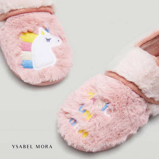 Zapatillas de casa infantiles cierre adherente - Ysabel Mora